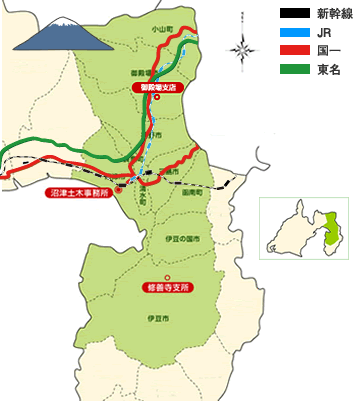 地図：管内富士山ビュースポット