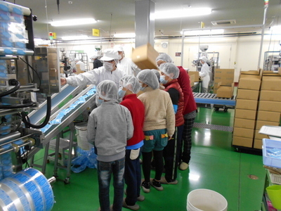 写真：工場見学の様子