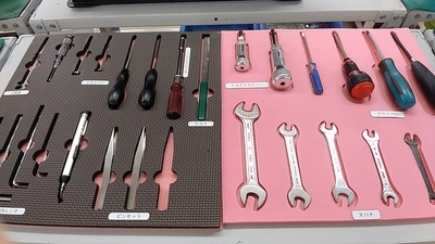 写真:置く場所が決まった道具