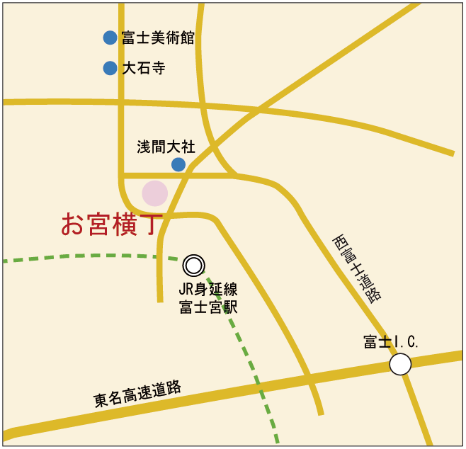 地図：お宮横丁案内図