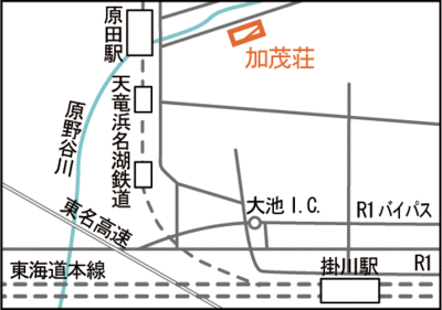 地図：加茂荘案内図