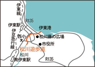 地図：松川遊歩道案内図