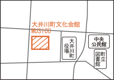 地図：大井川町文化会館MUSICO案内図