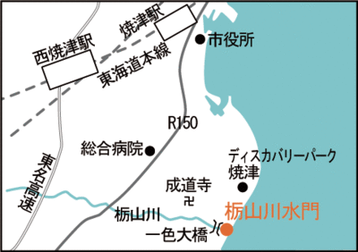 地図：栃山川水門案内図