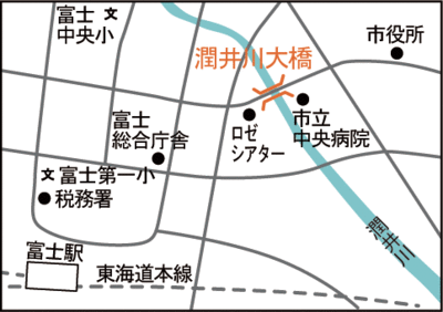 地図：潤井川大橋案内図