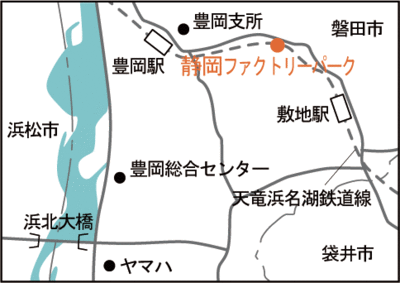 地図：静岡ファクトリーパーク案内図