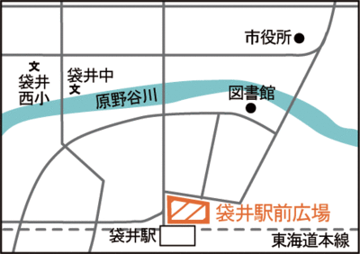 地図：袋井駅前広場案内図