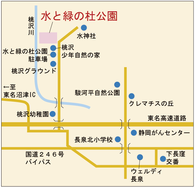 地図：水と緑の杜公園案内図