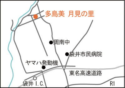 地図：多島美 月見の里案内図