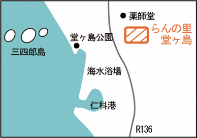 地図：らんの里堂ヶ島案内図