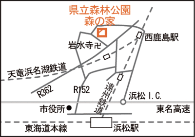 地図：県立森林公園森の家案内図