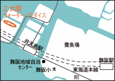 地図：乙女園ウォーターパラダイス案内図