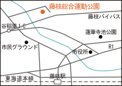 地図：藤枝総合運動場案内図