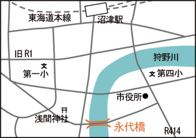 地図：永代橋案内図