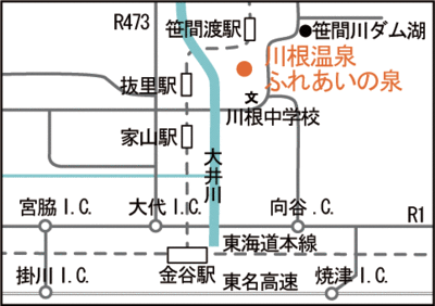 地図：川根温泉ふれあいの泉案内図