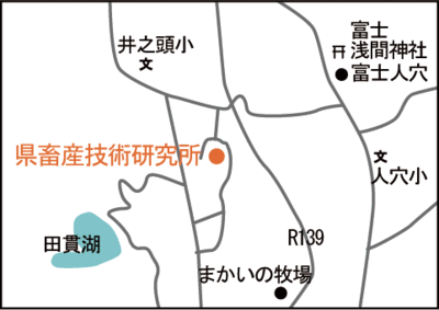 地図：静岡県畜産試験場案内図