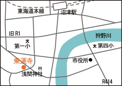 地図：乗運時案内図