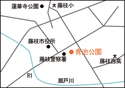 地図：青池公園案内図