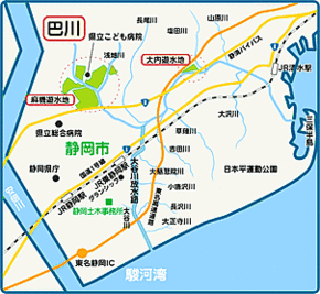 地図：巴川流域詳細図