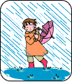イラスト:非常に激しい雨