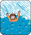 イラスト:猛烈な雨
