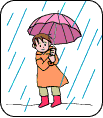 イラスト：やや強い雨