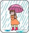 イラスト：強い雨