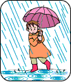 イラスト：激しい雨