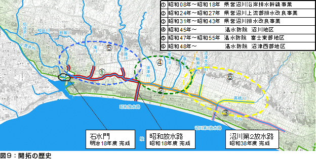 地図:開拓歴史の様子