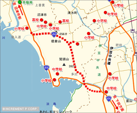 地図:安全性の確保箇所