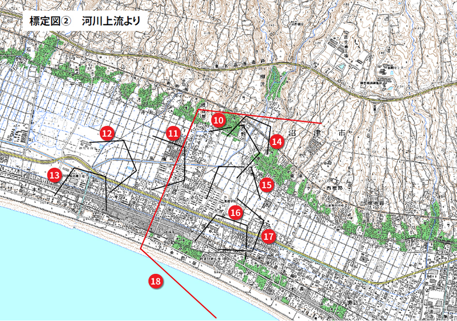 地図：標定図2河川上流より