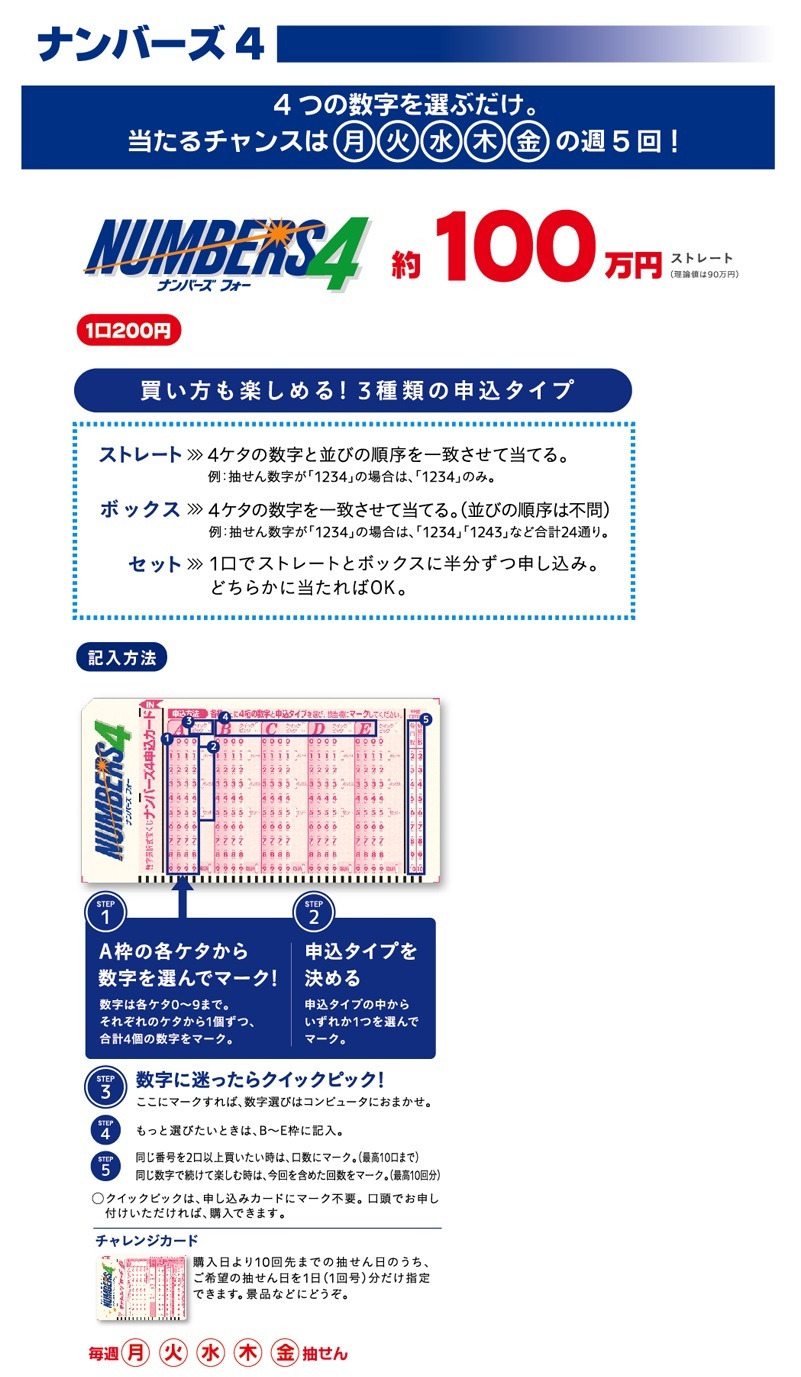ナンバーズ4