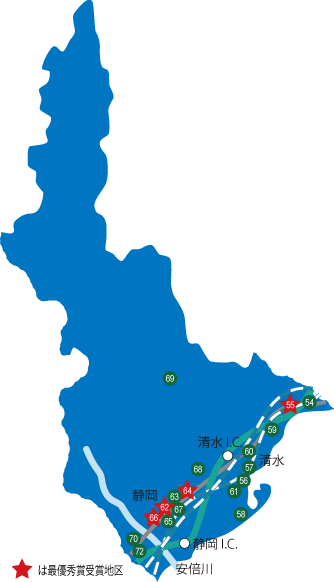 地図：中部地域