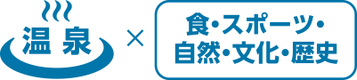 イラスト：温泉×食・スポーツ・自然・文化・歴史