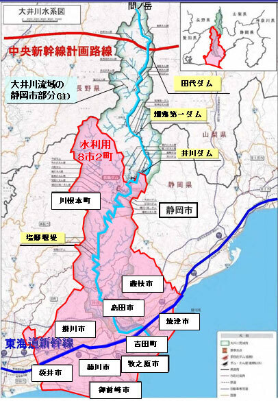 地図：大井川流域図