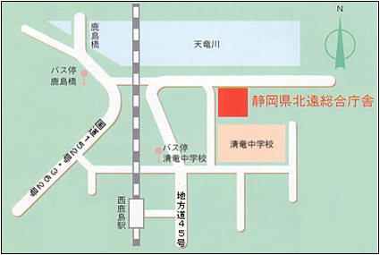 地図：中遠総合庁舎アクセスマップ2018