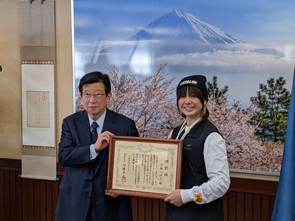 川勝知事と三木選手