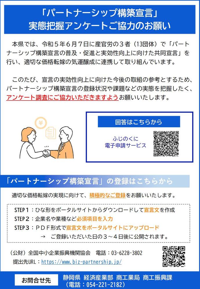 チラシ（実態把握アンケート）