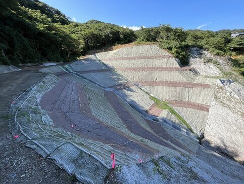 土砂撤去完了後の逢初川源頭部（令和5年8月8日撮影）