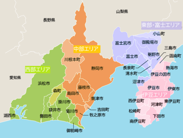 静岡県の地図