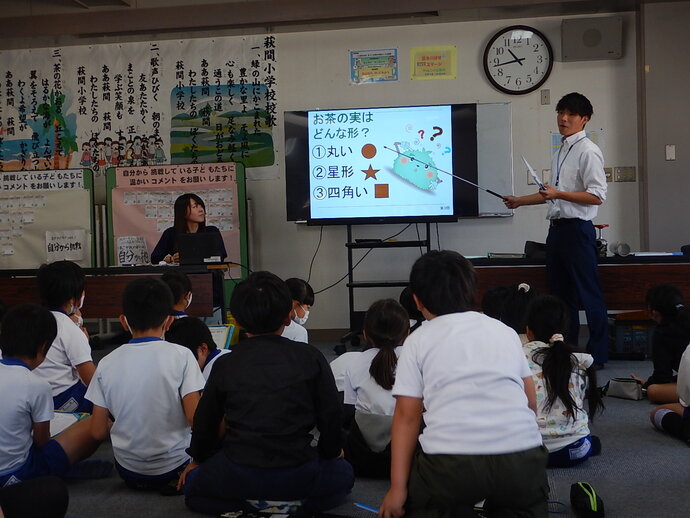 写真:10月30日開催 牧之原市立萩間小学校の様子