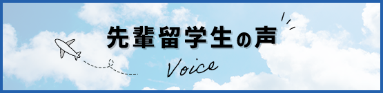 先輩留学生の声バナー