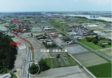 大圦樋跡付近(磐田市寺谷)の写真