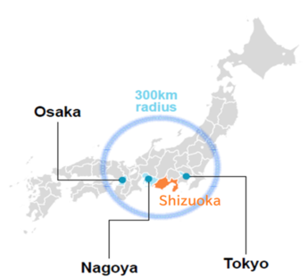 静岡県の位置図