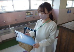 健康観察回収の様子