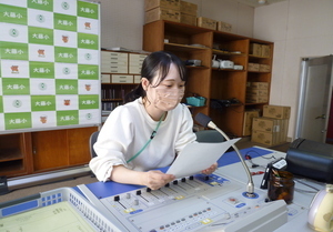 放送による指導の様子