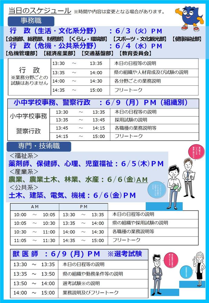 当日スケジュール