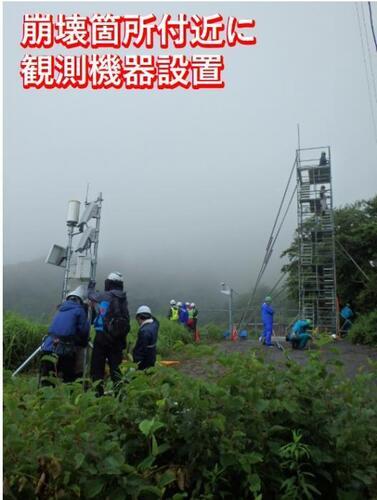 写真：作業状況（観測機器設置）