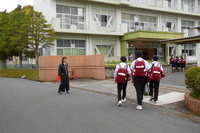 登校指導の様子
