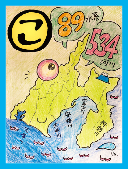 金魚の形は静岡県　五百の川が流るる流るる